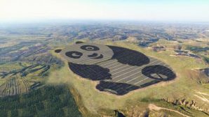 В Китае начинают продвигать солнечные электростанции в форме панд