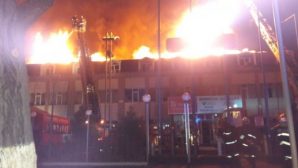 В Алматы ночью горело офисное здание