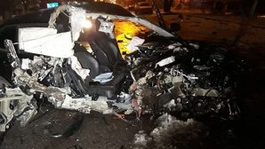 В Алматы мужчина погиб в автомобиле, загоревшемся в ДТП
