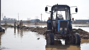 В Кокшетау вода подтопила дома и улицы