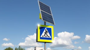 В Караганде мужчина украл дорожный знак с солнечными батареями